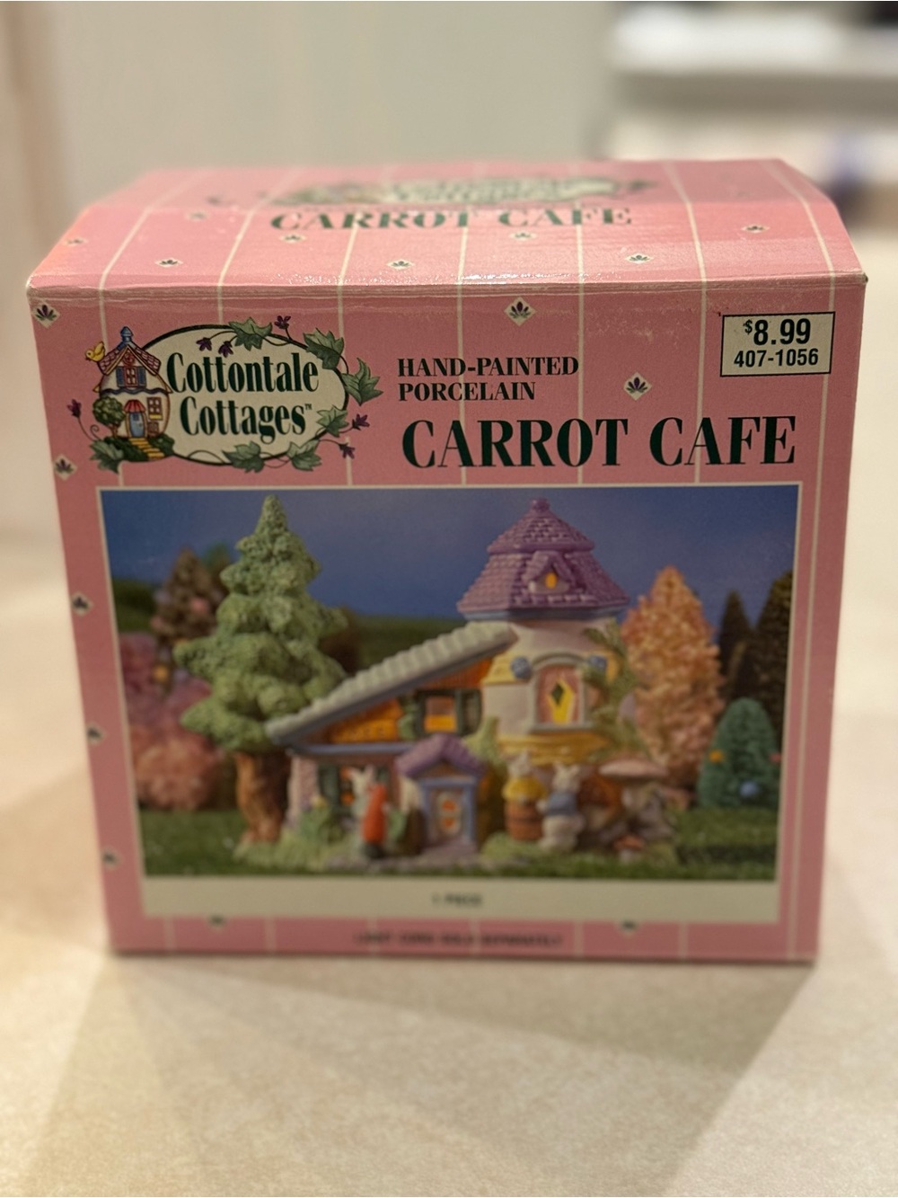 Vintage 1999 Cottontale Cottages Hand-Painted Porcelain Carrot Cafe